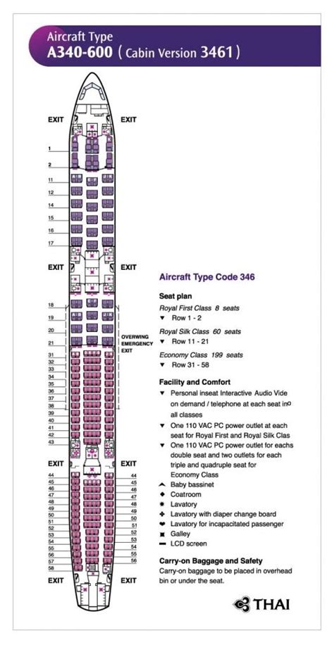 Thai Airways Airbus A380 Seating Plan Thai Airways How To Plan