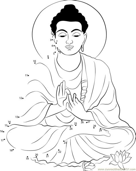 Buddha Dot To Dot For Kids And Adults With The Numbers 1 10 On It