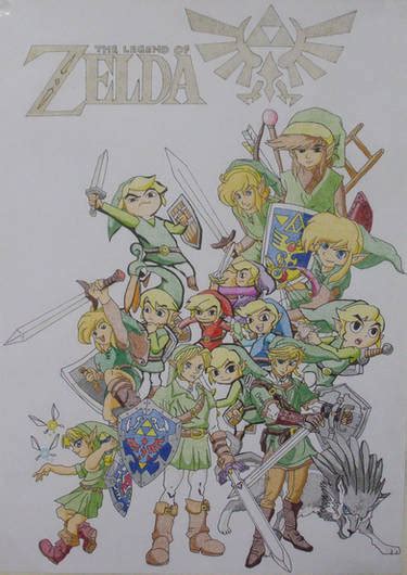 Legend Of Zelda All The Links By Cosmicthunder On Deviantart