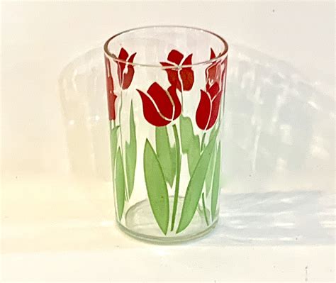 Vintage Tulip Glass Hazel Atlas Redd Tulip Swanky Swig Etsy Mid