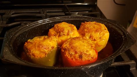 Sausage And Rice Stuffed Peppers Recipe Allrecipes