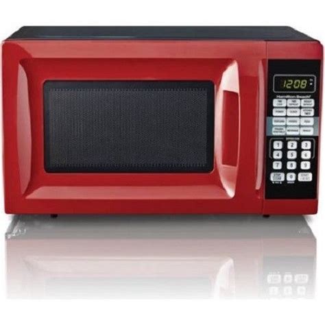 Microwave Oven Countertop Digital Hamilton Beach 0 7 Cu Ft Red 700 Watt Kitchen Hamiltonbeach