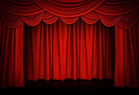 Red Curtain Stage Backdrop For Events Dance Or Theater Hu0028