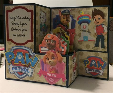 Paw Patrol Birthday October 2016 Paw Patrol Birthday Card Kids