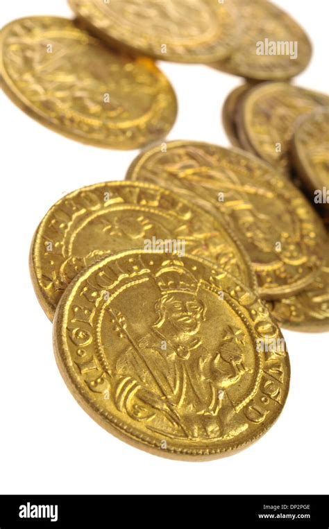 Medieval Gold Coins Stock Photo Alamy