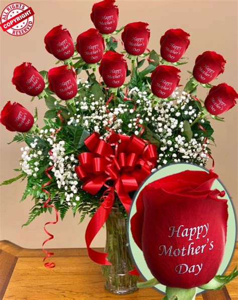 Mother's day is all about celebrating the woman who raised you and shaped who you are as a person. ,, Happy Mother's Day '' 12 Personalized Roses - AVAILABLE ...