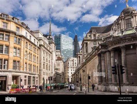 Juxtaposition Of Old And New Architecture In The City Of London Uk