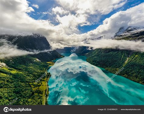 Lovatnet Lake Beautiful Nature Norway — Stock Photo © Cookelma 334288420