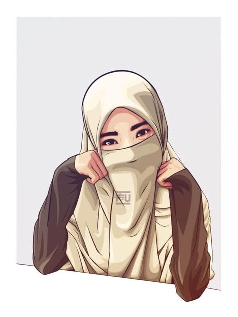 75 Gambar Kartun Muslimah Cantik Dan Imut Bercadar Sholehah Lucu