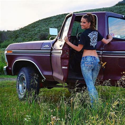 Trucks And Girls Old Fords Offroad Vehicles Country Girls Cars And Motorcycles Tractors