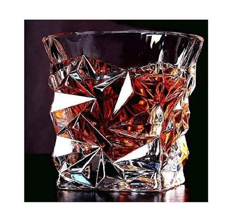 Vintage Clear Glass Square Whiskey Glasses Diamond Pattern Bar Etsy