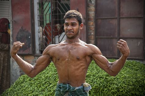 The Muscle Man A Day Labor Showing His Muscles Md Arifur Rahman