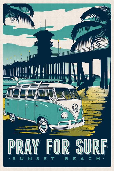 vintage surfer posters