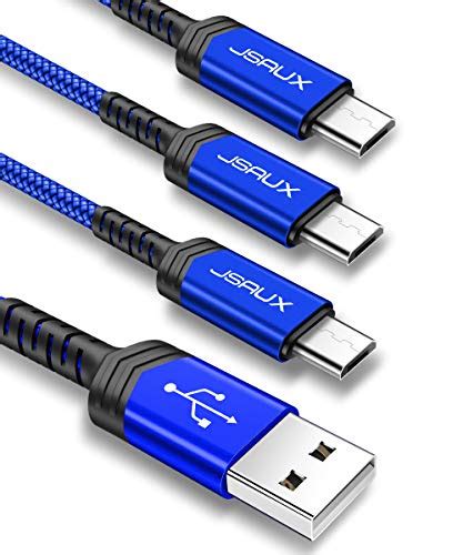 Micro Usb Charger Cable Jsaux 3 Pack 33ft66ft10ft Android Charger