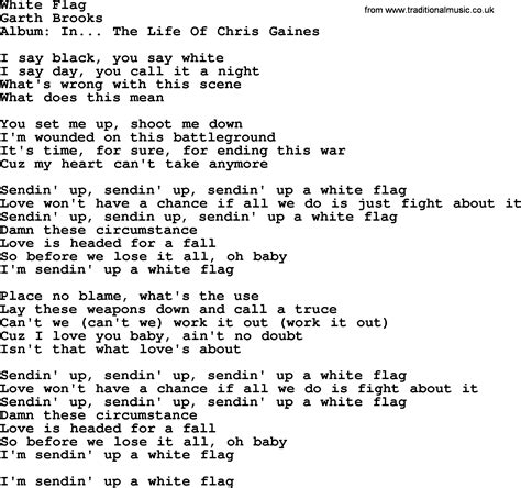White Flag By Garth Brooks Lyrics