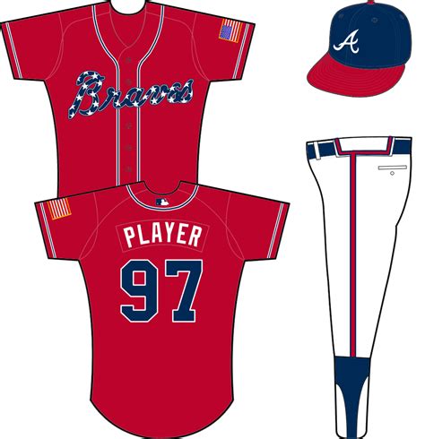 Atlanta Braves Uniform Alternate Uniform National League Nl