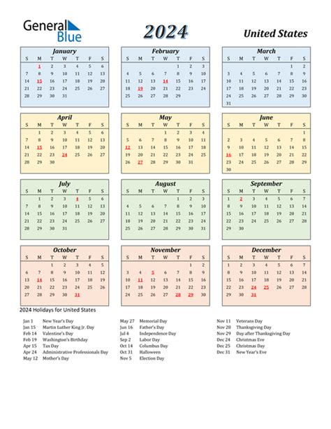 2021 2024 Calendar Untied States 2024 Calendar Online And Printable