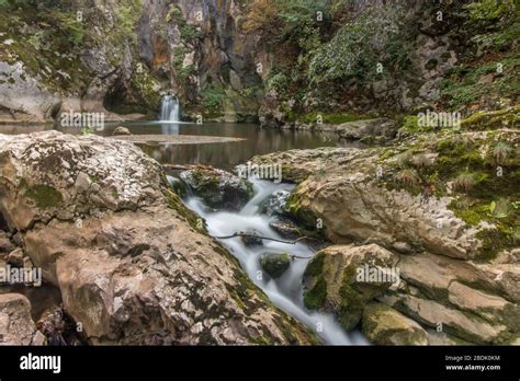 Small Waterfall In Beautiful Gorge Stock Photo Alamy