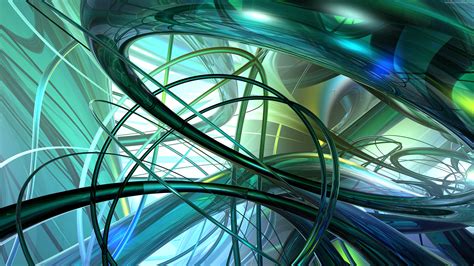 3d Green Abstract Picture 4k