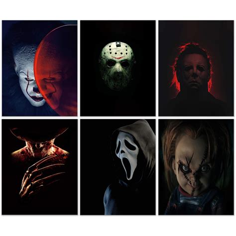 Buy Horror Movie Villain Prints Set Of Inches X Inches Pictures Pennywise Jason