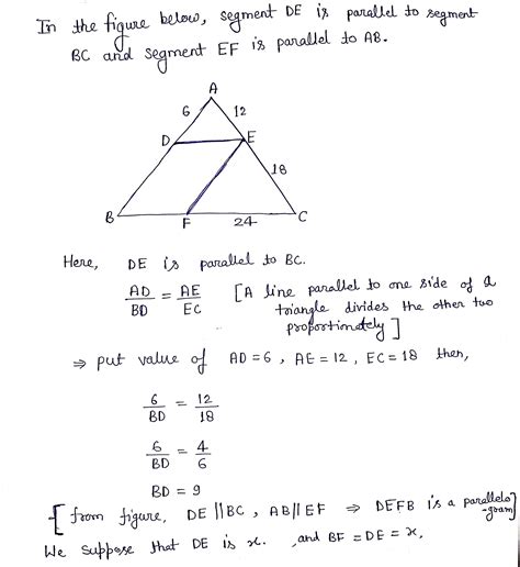 [solved] Theorem A Line Parallel To One Side Of A Triangle Divides The Course Hero