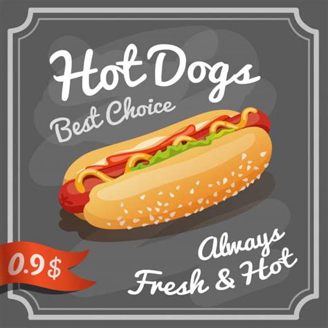 Hot Dog Poster Eps Vector Uidownload