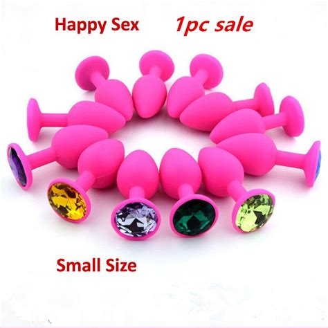 1pc Silicone Anal Plug Mini Size Butt Toy Jeweled Rhinestone Sexy Plug For Men Women Adult Sex