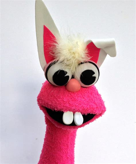 Bunny Rabbit Sock Puppet Hand Puppet With Moving Mouth Fun And Etsy