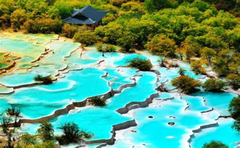 Hidden Colorful Pools In Huanglong Scenic Valley China Tourism On