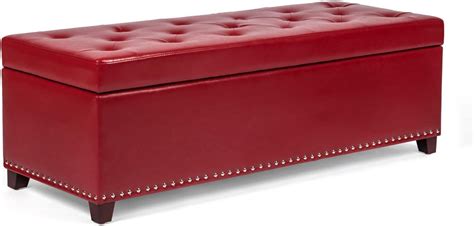 Joveco Storage Ottoman Pu Leather Button Tufted Entryway