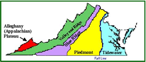 Geographic Regions Of Virginia Map