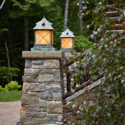 These minimalist style garden lights give a modern look to a classic light. Large Scale Exterior Pier Lights - Rustic - Post Lights ...
