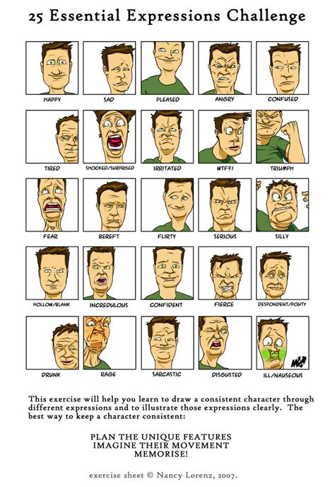 25 Essential Expressions Challenge By Daerave On Deviantart