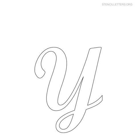 Letter Y Printable Alphabet Stencil Templates Stencil Letters Org