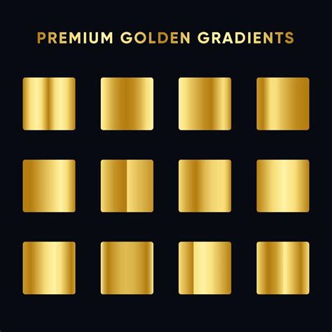 Premium Gold Gradient Set 2083937 Vector Art At Vecteezy