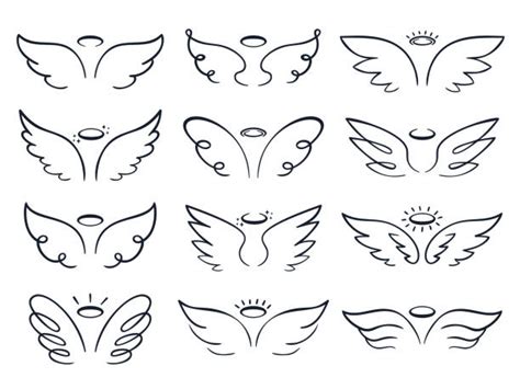 430 Angel Devil Wings Drawing Ilustrações Gráficos Vetoriais E Arte