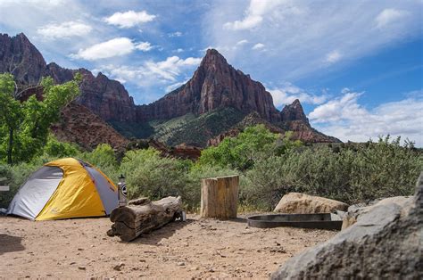 Camping In Zion National Park Utah Image Free Stock Photo Public