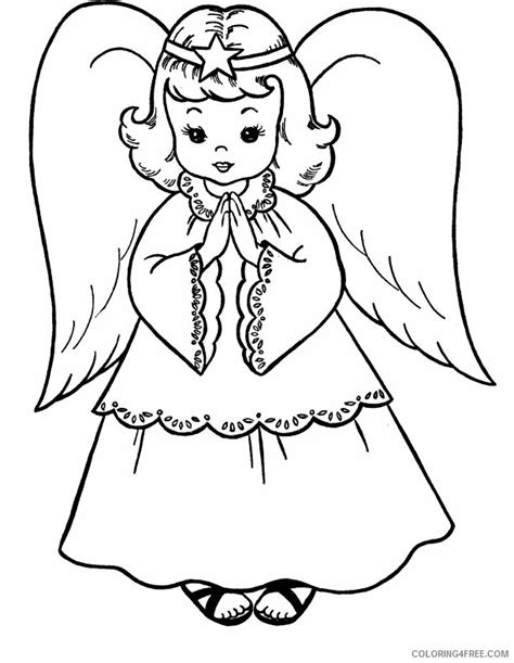 Az Coloring Pages Angel Printable Sheets Angel Star Bible Pages A