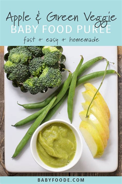 Using a small spoon, measure out 1 tbsp of the mixture and roll into a ball. Apple, Green Beans and Broccoli Baby Food Puree - Baby Foode