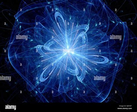 Blue High Energy Plasma In Space Computer Generated Abstract