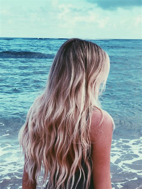 beach waves long blonde hair barefoot blonde extensions hairbykatieo long wavy beach hair