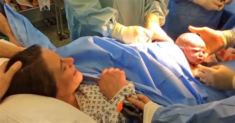 Watch Woman Give Birth Through Natural Caesarean As Amazing Footage Shows Baby Wriggle Itself