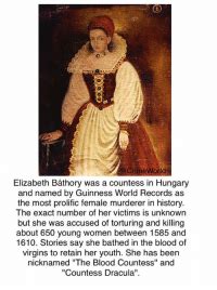 Elizabeth Bathory Was A Countess In Hungary And Named By Guinness World