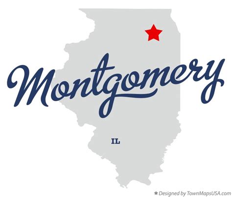 Map Of Montgomery Kane County Il Illinois