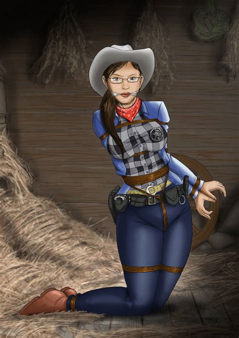 Cowgirl Tied In The Barn By Darkchaosblack On Deviantart