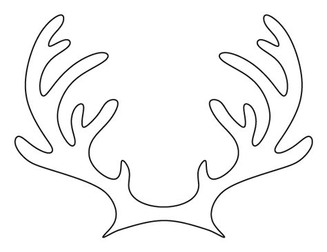 Printable Reindeer Antlers Pattern Use The Pattern For Crafts