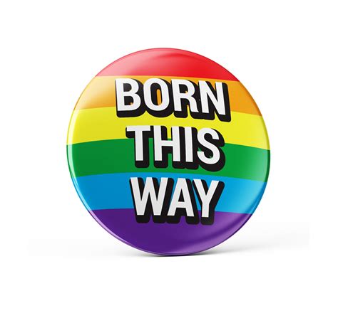 prideoutlet rainbow born this way pride pin button