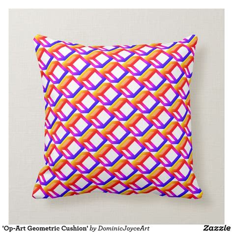 'Op-Art Geometric Cushion' Cushion | Geometric cushions, Cushion design, Interior art