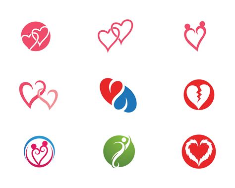 Love Heart Logo And Template 596115 Vector Art At Vecteezy