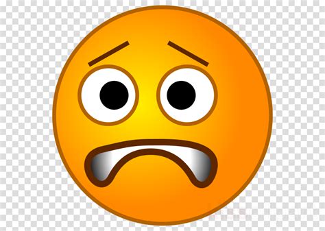 Worried Emoji Transparent Clipart Emoticon Emoji Clip Worried Emoji